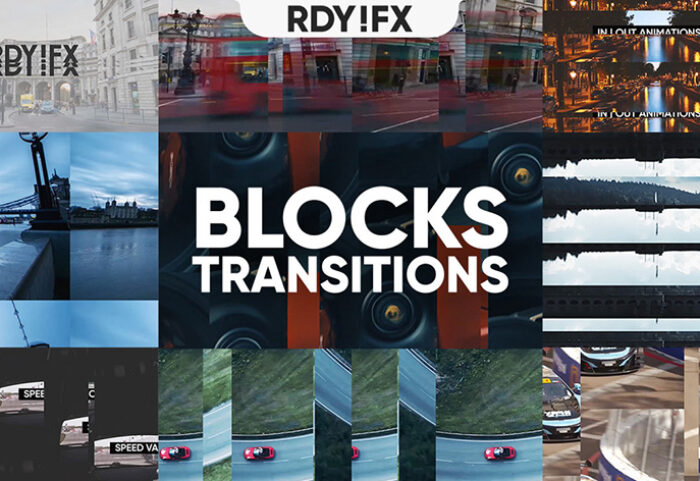 ترنزیشن پریمیر با افکت بلوک Blocks Transitions