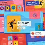 دانلود قالب آماده پاورپوینت تم اجتماعی HIPLAY Playful Power Point Template