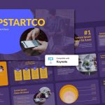 دانلود قالب آماده پاورپوینت تم استارت آپ UPSTARTCO Startup PowerPoint Template