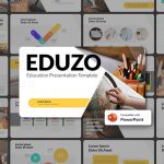 دانلود قالب آماده پاورپوینت تم جغرافیا EDUZO Education PowerPoint Template