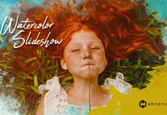 پروژه افترافکت با موزیک اسلایدشو آبرنگی Watercolor Slideshow