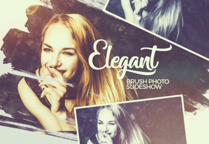 پروژه افترافکت با موزیک اسلایدشو افکت آبرنگی Elegant Brush Photo Slideshow