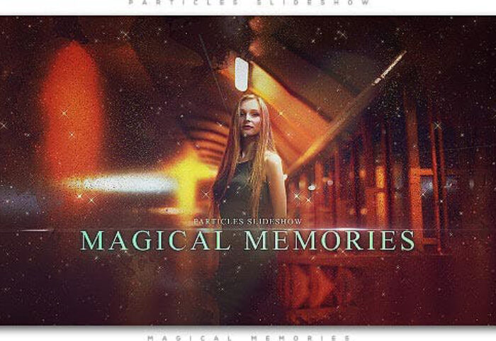 پروژه افترافکت با موزیک اسلایدشو افکت پارتیکل Particles Slideshow Magical Memories