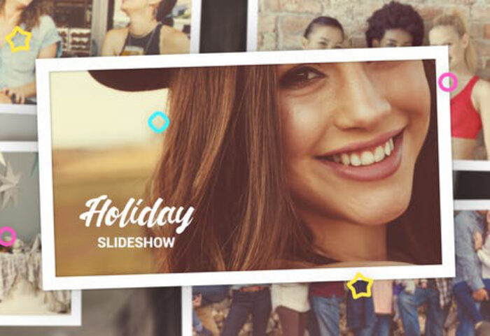 پروژه افترافکت با موزیک اسلایدشو خاطره تعطیلات Holiday Photo Slideshow
