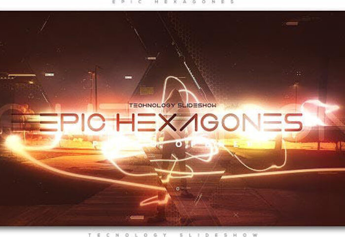 پروژه افترافکت با موزیک اسلایدشو هشت ضلعی Epic Hexagones Technology Slideshow