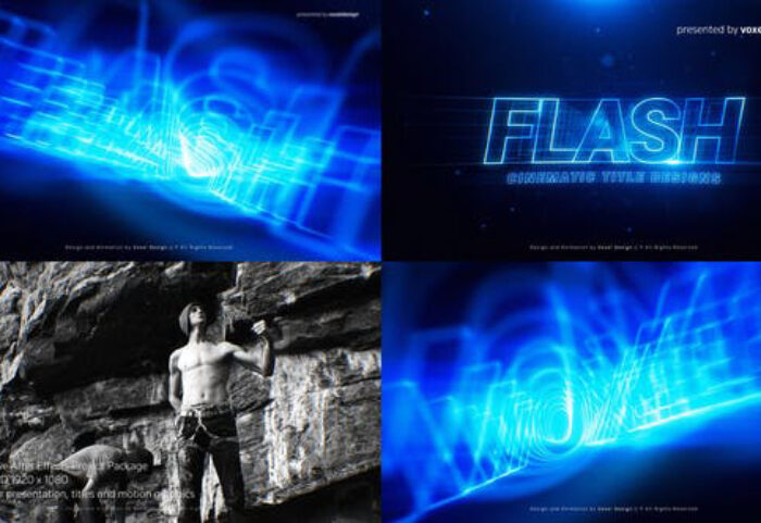 پروژه افترافکت با موزیک تیتراژ سینمایی و تیزر FLASH Cinematic Title