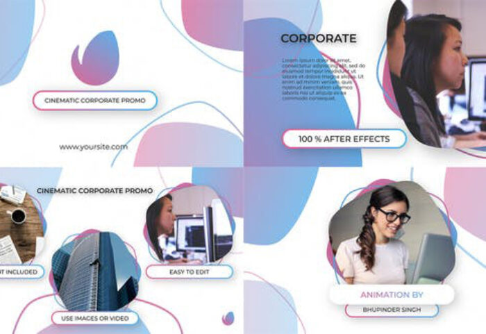 پروژه افترافکت با موزیک معرفی شرکت سینمایی Cinematic Corporate Promo