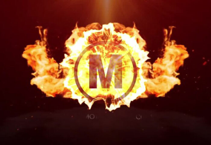 پروژه افترافکت لوگو با موزیک لوگوی آتشین Fire Surge Logo Reveal