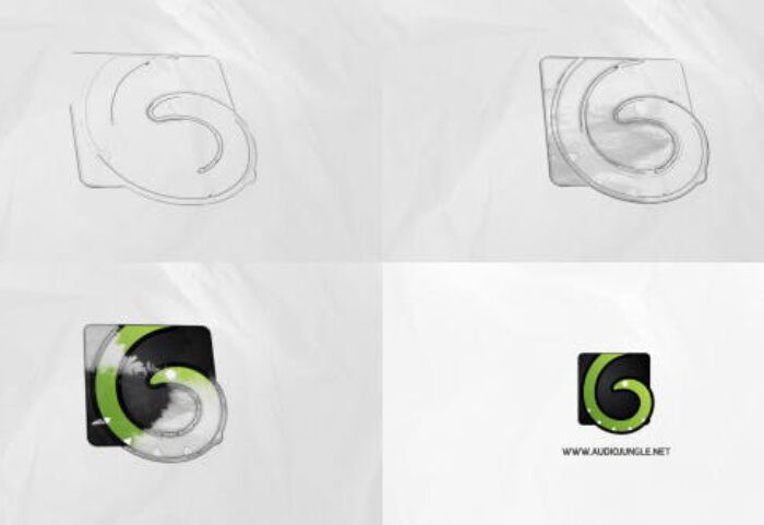 پروژه افترافکت لوگو با موزیک لوگوی سیاه قلم Logo Reveal Ink