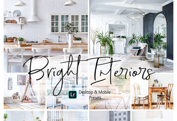 پریست لایت روم دسکتاپ و موبایل Bright Interior Lightroom Presets