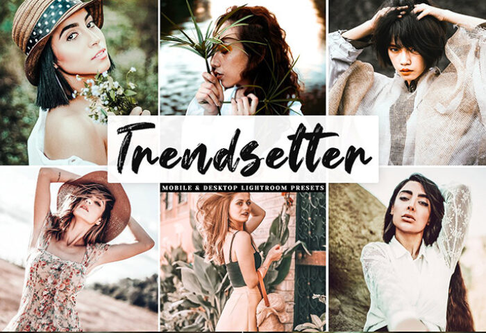 پریست لایت روم دسکتاپ و موبایل تم فشن Trendsetter Pro Lightroom Presets