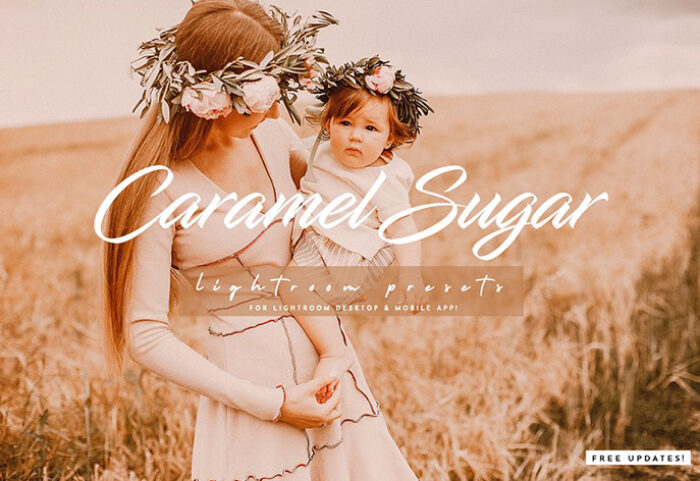 پریست لایت روم دسکتاپ و موبایل تم قهوه ای Caramel Sugar Lightroom Presets Pack