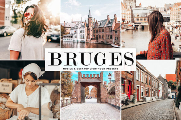 پریست لایت روم دسکتاپ و موبایل و کمرا راو Bruges Lightroom Presets Pack