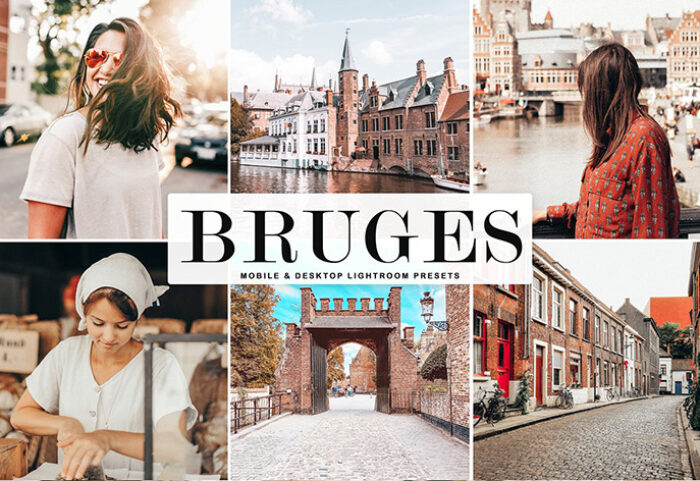 پریست لایت روم دسکتاپ و موبایل و کمرا راو Bruges Lightroom Presets Pack