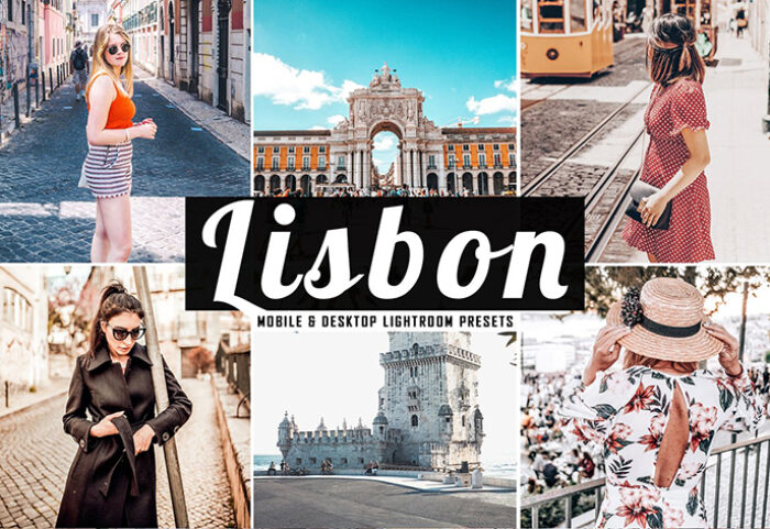 پریست لایت روم دسکتاپ و موبایل و کمرا راو Lisbon Pro Lightroom Presets