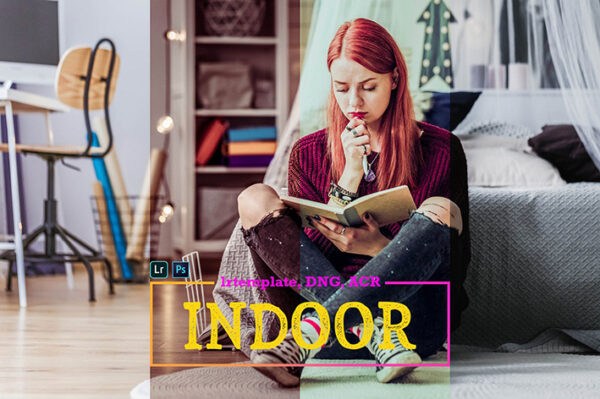پریست لایت روم و کمرا راو تم رنگی داخلی Indoor LR Presets for Mobile and Desktop