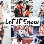پریست لایت روم و کمرا راو تم رنگی زمستان Let It Snow Lightroom Presets