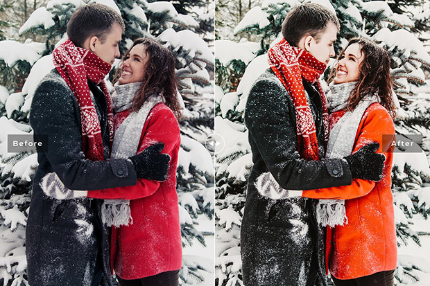 پریست لایت روم و کمرا راو تم رنگی زمستان Let It Snow Lightroom Presets پریست لایت روم و کمرا راو تم رنگی زمستان Let It Snow Lightroom Presets
