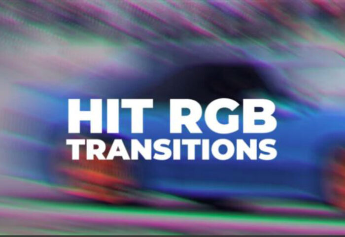 دانلود ترنزیشن پریمیر با افکت پرش رنگ Hit RGB Transitions