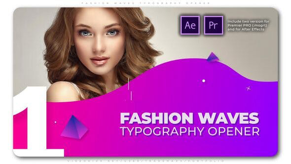 پروژه آماده پریمیر با موزیک تیتراژ و وله فشن و اسپرت Fashion Waves Typography Opener پروژه آماده پریمیر با موزیک تیتراژ و وله فشن و اسپرت Fashion Waves Typography Opener