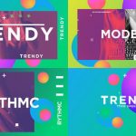 پروژه افترافکت با موزیک وله مد روز Trendy Typo Opener