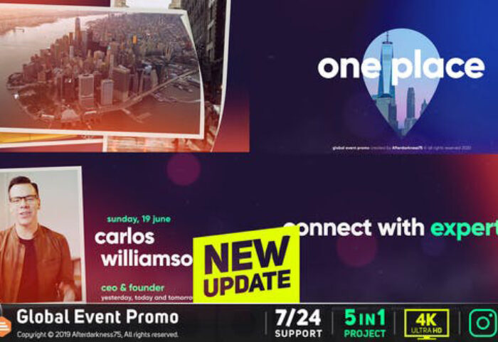 پروژه افترافکت رزولوشن 4K با موزیک تبلیغات همایش Event Promo