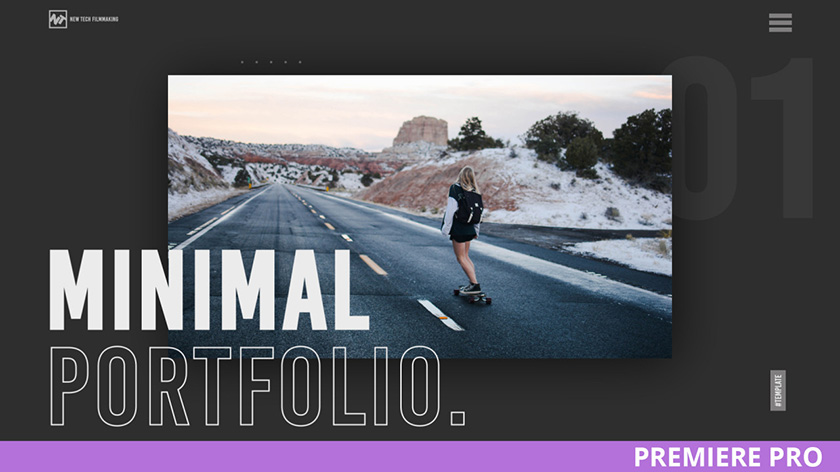 پروژه پریمیر با موزیک وله و تیتراژ معرفی Minimal Portfolio Promo پروژه پریمیر با موزیک وله و تیتراژ معرفی Minimal Portfolio Promo
