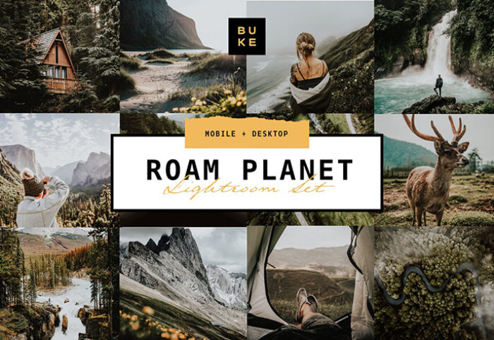 پریست لایت روم دسکتاپ و موبایل تم تیره Roam Planet Lightroom Bundle