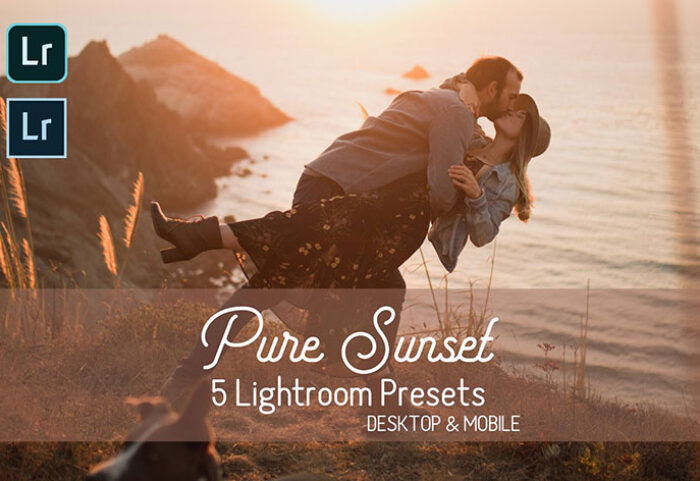 پریست لایت روم دسکتاپ و موبایل تم خورشید Pure Sunset Lightroom Presets