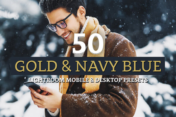 پریست لایت روم دسکتاپ و موبایل تم طلایی Gold Navy Lightroom Presets