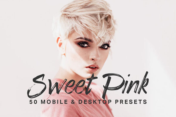 پریست لایت روم دسکتاپ و موبایل و LUT رنگی Sweet Pink Lightroom Presets LUTs