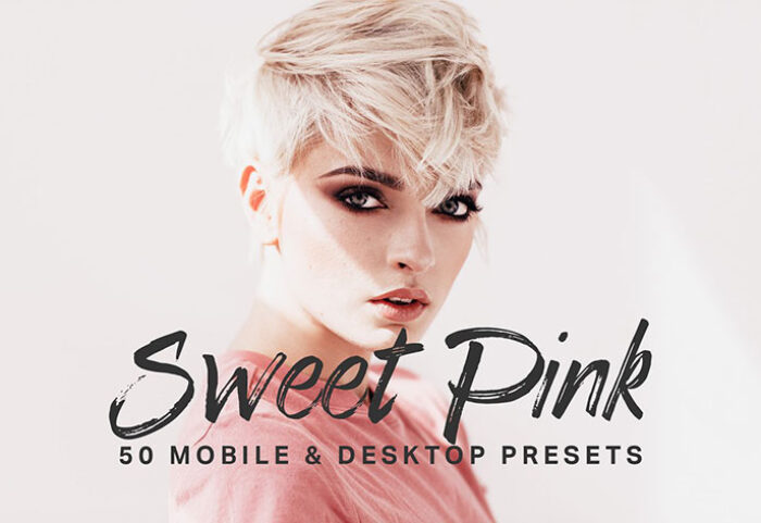 پریست لایت روم دسکتاپ و موبایل و LUT رنگی Sweet Pink Lightroom Presets LUTs