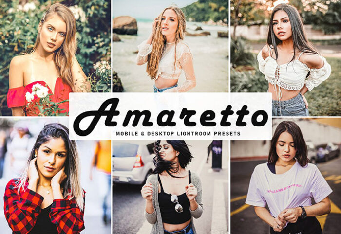 پریست لایت روم و Camera Raw و اکشن Amaretto Mobile Desktop Lightroom Presets