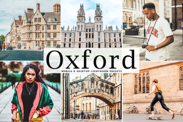 پریست لایت روم و Camera Raw و اکشن تم اکسفورد Oxford Lightroom Presets Pack