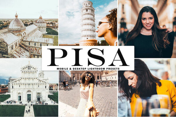 پریست لایت روم و پریست کمرا راو تم برج پیزا Pisa Lightroom Presets Pack
