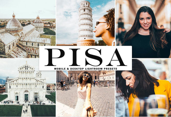 پریست لایت روم و پریست کمرا راو تم برج پیزا Pisa Lightroom Presets Pack