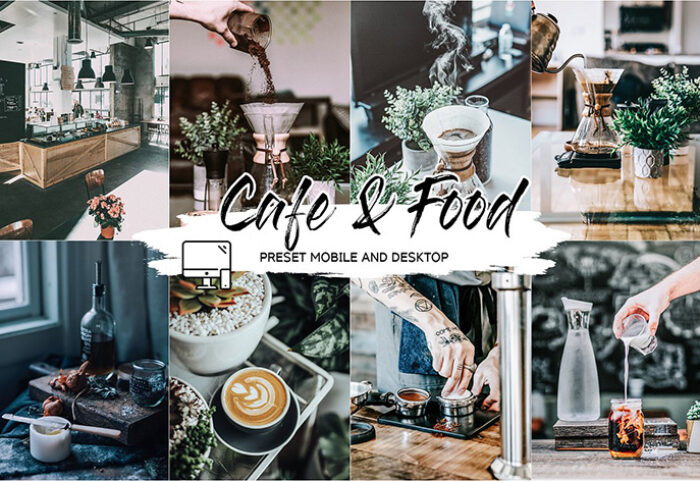 پریست لایت روم و پریست کمرا راو تم قهوه CAFE AND FOOD FILM LIGHTROOM PRESETS