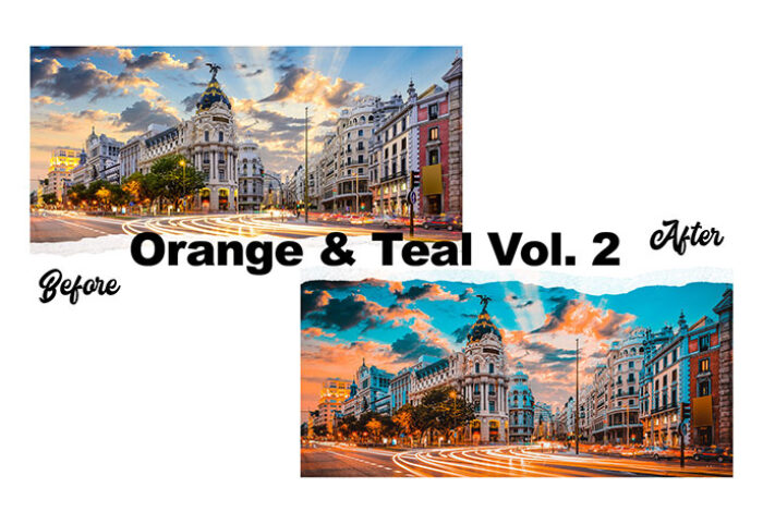 دانلود پریست لایت روم تم قرمز و آبی Orange & Teal Vol. 2 Premium Lightroom Presets