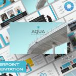 قالب آماده پاورپوینت تم تجارت Aqua Business Powerpoint Keynote and Google Slides Presentation