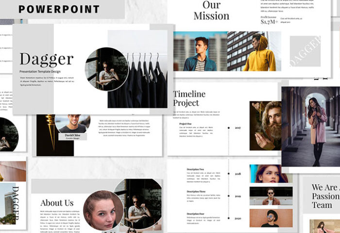 قالب پاورپوینت حرفه ای تم بیزینس و تجارت Dagger Business Powerpoint Template