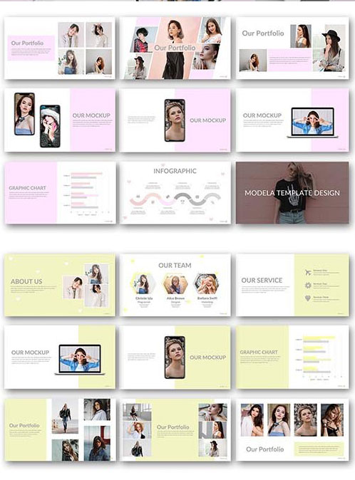 قالب پاورپوینت حرفه ای تم مدلینگ و فشن MODELA Creative Business PowerPoint Template قالب پاورپوینت حرفه ای تم مدلینگ و فشن MODELA Creative Business PowerPoint Template