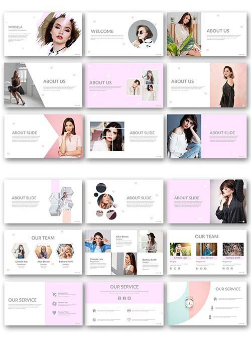 قالب پاورپوینت حرفه ای تم مدلینگ و فشن MODELA Creative Business PowerPoint Template قالب پاورپوینت حرفه ای تم مدلینگ و فشن MODELA Creative Business PowerPoint Template