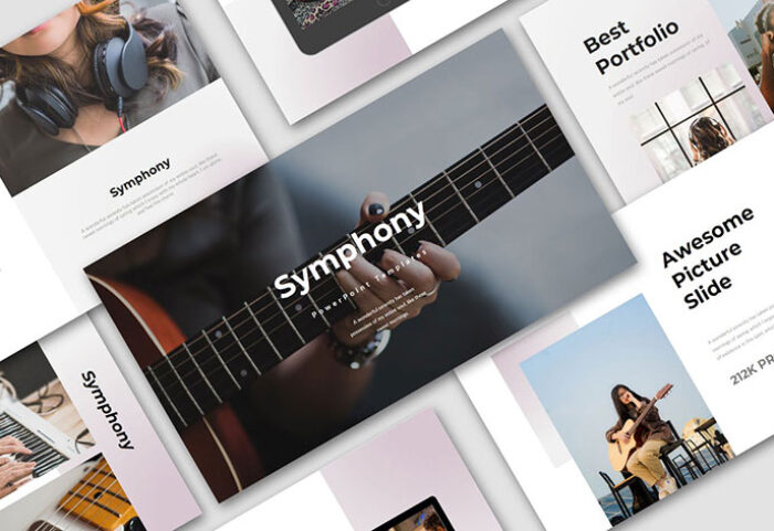 قالب پاورپوینت حرفه ای تم موزیک Symphony Creative Business PowerPoint Template