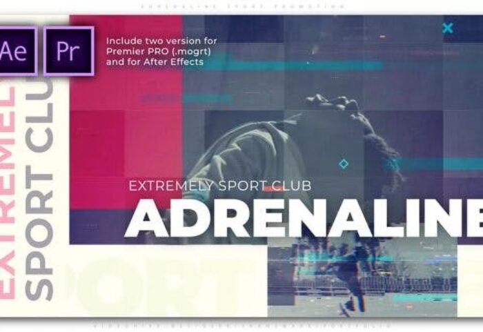 پروژه آماده پریمیر با موزیک تیتراژ و وله فشن و اسپرت Adrenaline Sport Promotion