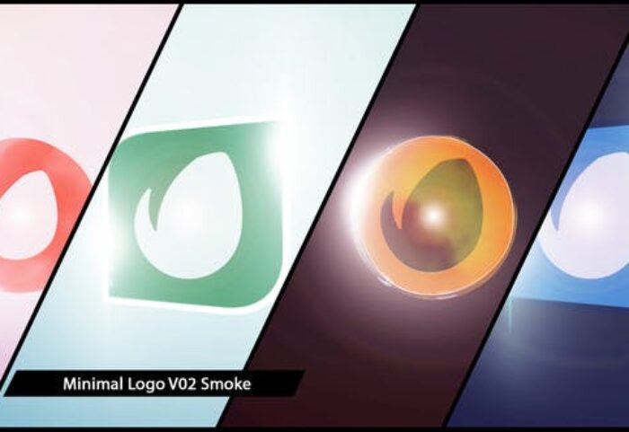 پروژه افترافکت لوگو با موزیک افکت نورانی Minimal Logo V02 Smoke