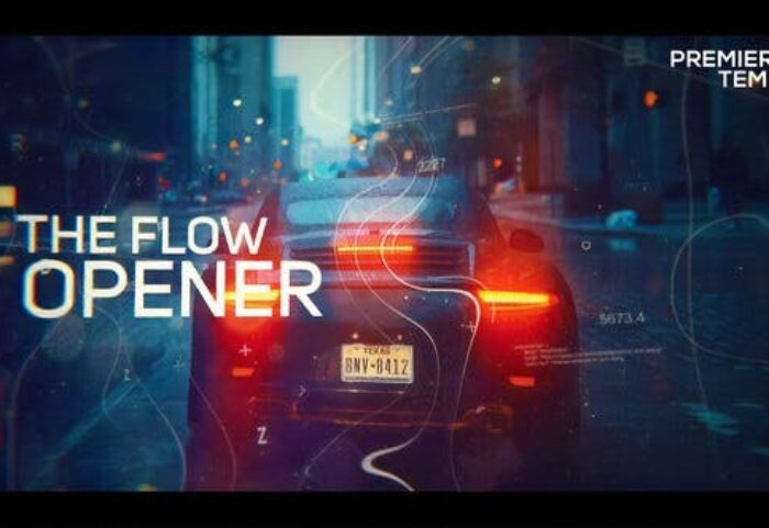 پروژه پریمیر با موزیک اسلایدشو دیجیتال Digital Flow Modern Opener for Premiere Pro