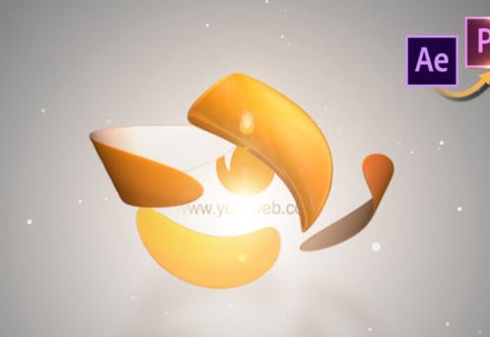 پروژه پریمیر با موزیک لوگو و آرم تم رنگی Abstarct Logo Revealer Premiere PRO