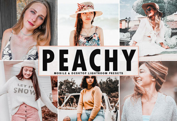 پریست لایت روم و Camera Raw و اکشن تم رنگ هلو Peachy Mobile And Desktop Lightroom Presets