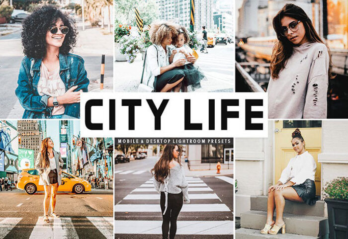 پریست لایت روم و Camera Raw و اکشن تم زندگی شهری City Life Mobile And Desktop Lightroom Presets