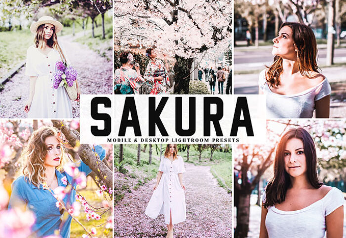 پریست لایت روم و Camera Raw و اکشن تم ساکارا Sakura Mobile And Desktop Lightroom Presets